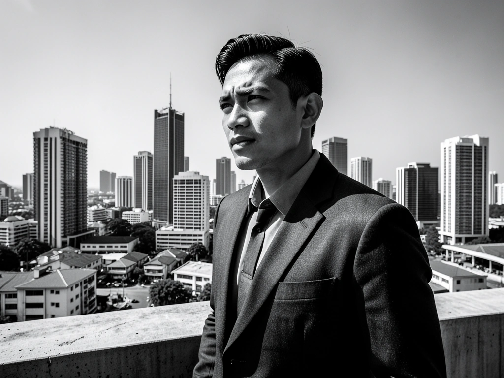 Professional man in Jakarta urban setting